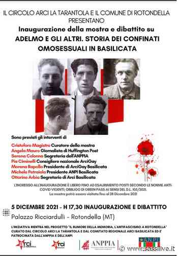 Il 5 dicembre a Rotondella inagurazione mostra “Adelmo e gli altri. Omosessuali al confino in Lucania” del Circolo Arci “La Tarantola” - Sassilive.it