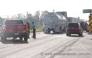 Camioneta impacta por alcance a pipa de combustible - El Sol de Irapuato