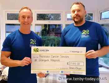 Marathon pair raise a fantastic £1585 for Prostate Cancer Services - Tenby Observer