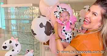 Filha de Lorena Improta e Léo Santana completa 2 meses e tema da festa rouba a cena - Purepeople.com.br