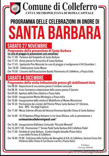 Santa Barbara: Colleferro celebra la sua patrona - anagnia.com