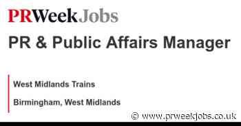 West Midlands Trains: PR & Public Affairs Manager