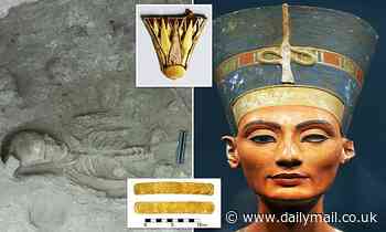Stunning gold jewelry from the era of Nefertiti is found inside two 3,000-year-old Bronze tombs
