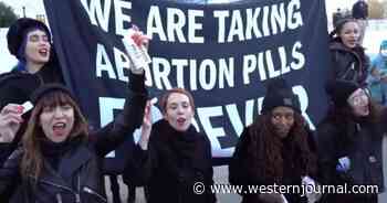 Satanic: Women Proudly Take Abortion Pills Outside Supreme Court to Express Support for Killing Babies