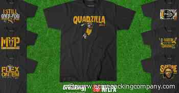 AJ Dillon ‘Quadzilla’ & Randall Cobb ‘Flex’ t-shirts are here in time for the holidays - Acme Packing Company