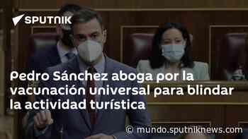 Pedro Sánchez aboga por la vacunación universal para blindar la actividad turística - Sputnik Mundo