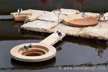 These wooden urban architecture sculptures in Venice are calling for climate action! - Yanko Design - Form Beyond Function