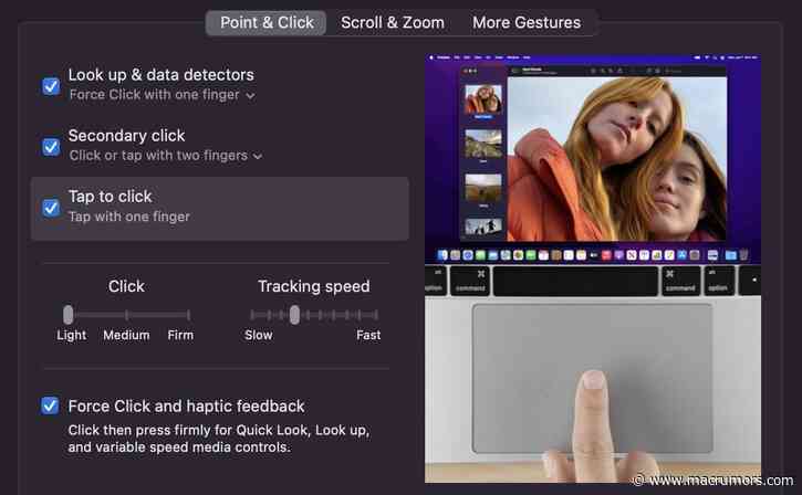 Latest macOS 12.1 Beta Appears to Fix Intermittent 'Tap to Click' Issue