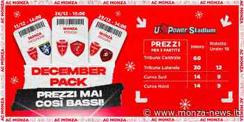 Monza, scatta l'iniziativa December Pack: le prossime tre partite casalinghe ad un prezzo speciale - Monza-News