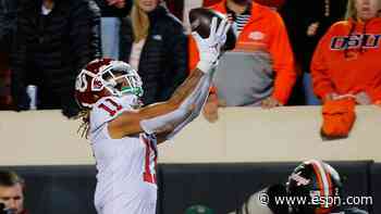 Oklahoma's Theo Wease, Jadon Haselwood and TE Austin Stogner all in football transfer portal - ESPN