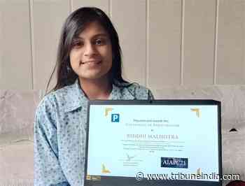 Aerospace Engg student honoured - The Tribune