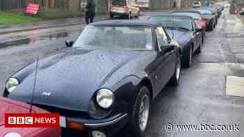 TVR sports car funeral convoy for Blackpool employee