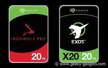 Seagate 20TB Exos X20 and IronWolf Pro 20TB HDD storage now available