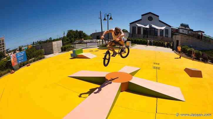 Yinka Ilori unveils brightly-coloured temporary skatepark in Miami