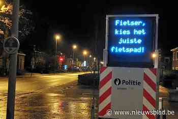 71 onvoorzichtige fietsers rijden tegen de lamp