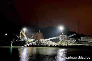 Betonkraan valt om bij werken aan nieuwe kanaalbrug in Tervant
