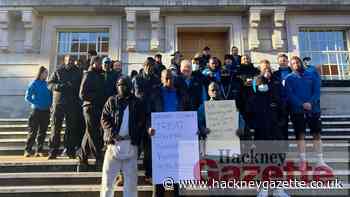 Workers protest alleged wage cuts outside Hackney Town Hall - Hackney Gazette