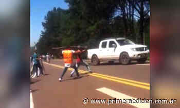 VIDEO: Manifestantes atacaron con palos a un automovilista en Caraguatay - Primera Edición el Diario de Misiones