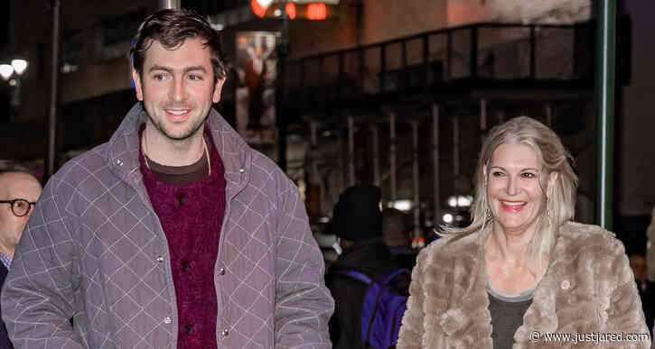 Nicholas Braun Steps Out for the Knicks Game with His Mom in NYC!
