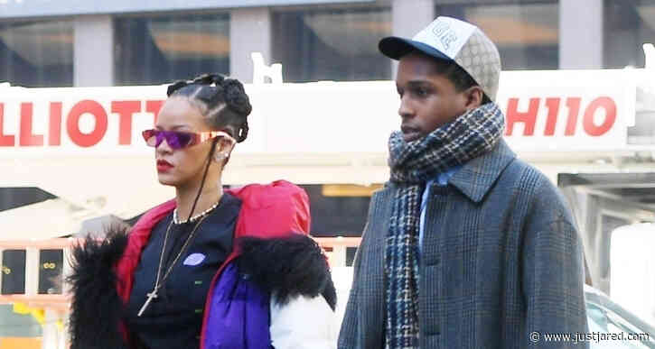 Rihanna & Boyfriend A$AP Rocky Check Out the Basquiat Exhibit in NYC