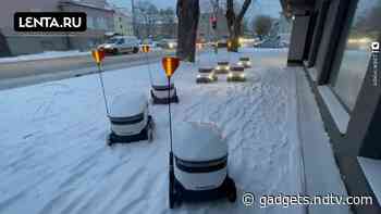 Tiny Robot Courier Trucks Get Stuck After Snowfall in Estonia: Watch