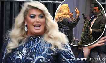 Gemma Collins looks typically glamorous in a sparkly blue gown
