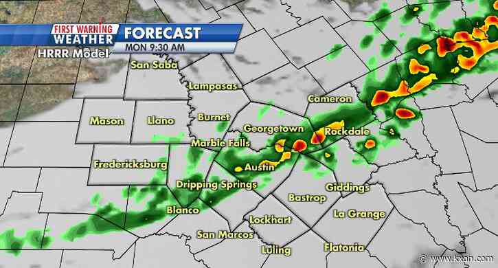 Near 80 degree highs continue before a cold front Monday brings some rain