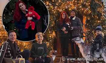 Stacey Solomon shows off her incredible Christmas door complete with a sledge, skis and a reindeer