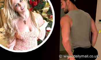 Britney Spears' fiance Sam Asghari jokingly stuffs shorts to look like he has a bigger rear
