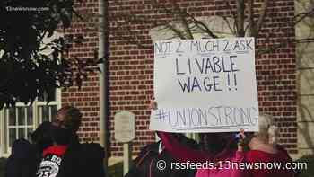 Hospitality workers rally for higher wages, better conditions in Colonial Williamsburg