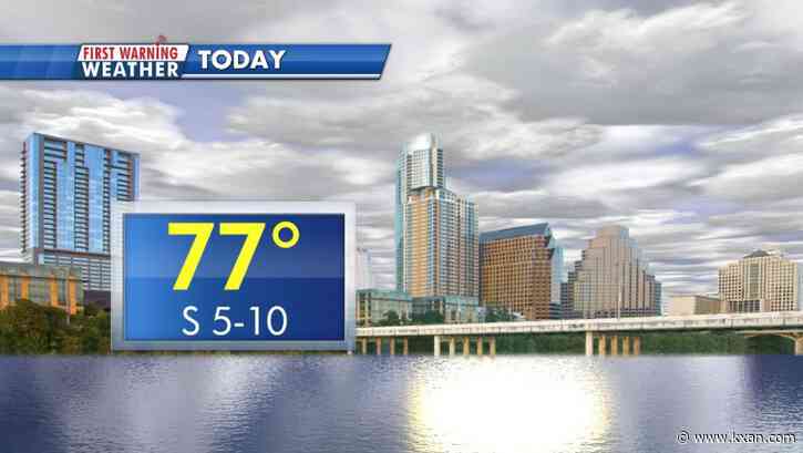 Warm and cloudy end to the weekend - Monday AM front brings rain and cooler temps