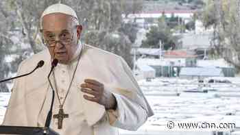 Pope Francis decries 'shipwreck of civilization' as he visits refugees