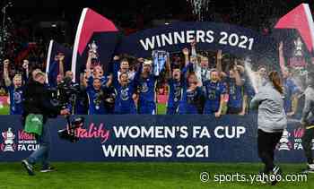 Chelsea women lift FA Cup to complete treble