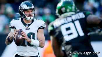 Gardner Minshew throws first TD as an Eagle, a 36-yard dart to Dallas Goedert