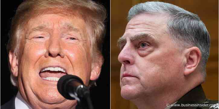 Video shows Trump mocking the US's top general and calling him an 'idiot' over the Afghanistan withdrawal in Mar-a-Lago speech