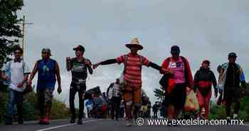 Caravana Migrante bloquea tramo Tierra Blanca-Sayula, exigen que los dejen continuar su camino - Excélsior
