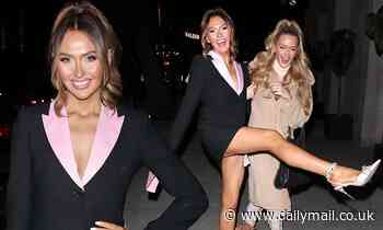 Charlotte Dawson puts on leggy display on night out with pal as she performs high kick in dress - Daily Mail
