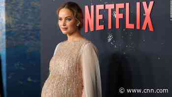 Pregnant Jennifer Lawrence dazzles in golden gown at 'Don't Look Up' premiere