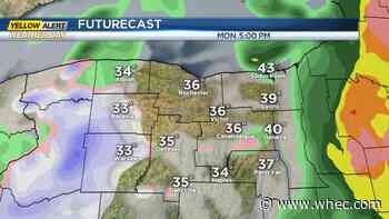 Yellow Alert for a round of strong winds later Monday into Monday night