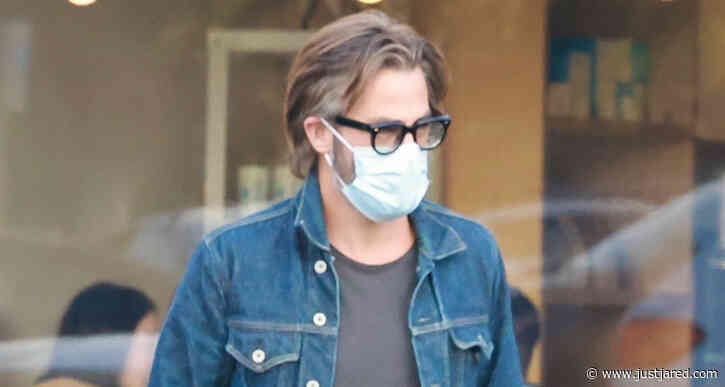 Chris Pine Stays Safe While Out Picking Up His Daily Coffee