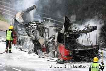 Memories of double-decker bus fire in East London
