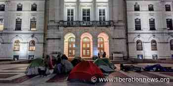 Protesters sleep in tents outside Rhode Island State House, demand... - Liberation