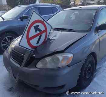 Kamloops resident snaps a photo of a massive sign indented into car - Kamloops News - Castanet.net