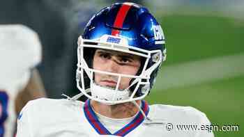 Sources: Giants QB Jones unlikely to play Sun.