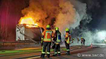 Lkw-Brand: A6 Richtung Mannheim bei Bad Rappenau gesperrt - SWR