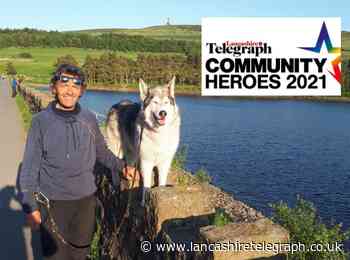 Wayne and Koda win Lancashire Telegraph Community Heroes 'environmental worker' award