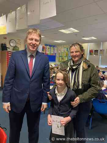 Schoolchildren receive Christmas card from the PM and Bolton North East MP