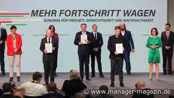 SPD, Grüne und FDP unterzeichnen Koalitionsvertrag
