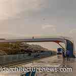 Knight Architects' contemporary modular footbridge across test rail tracks