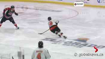 Justin Hall leads the way as Lethbridge Hurricanes thrash Medicine Hat Tigers - Globalnews.ca